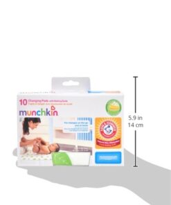 Munchkin® Arm & Hammer Disposable Changing Pad, 10 Count , White/Green 10pk Changing Pads 17 41aatdSC kL