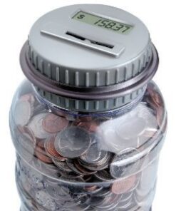 Shift 3 Auto-Count Digital Coin Bank - Automatically Totals up Your Savings - Works with All U.S. Coins Gray 3 41avtsgsi8L
