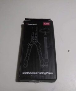 Piscifun Fishing Pliers, Saltwater Fishing Pliers with Split Ring, Fish Hook Remover, Corrosion Resistance Fly Fishing Pliers with Braid Cutters, Sheath and Lanyard, Fishing Gear Gifts for Men Black Nylon Sheath 29 41bybfOMCtL