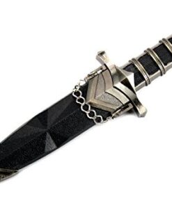 Velocity Airsoft KM6002 440 Stainless Steel 11" Double Edged Dark Assassin Dagger with Sheath 26 41cCosHoimL