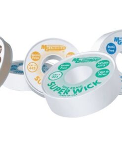 MG Chemicals 442 Desoldering Braid #2 Fine Braid Super Wick with RMA Flux, 25' Length x 0.05" Width, Yellow 5 41cVQcAJnUL