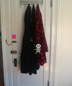 Deco Brothers Over The Door Hook Organizer with 6 Hooks, Silver 34 41crYd3t6L