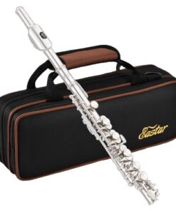 Eastar Piccolo Instrument for Beginners Students, Key of C Piccolo Flute, with Hard Case, Cleaning Rod, Cloth, Swab and Gloves, 2-Piece, Nickel Plated Piccolo, EPC-1 24 41czchGBKL