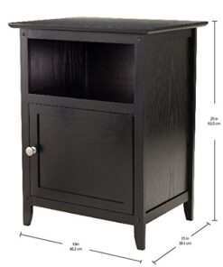 Winsome Wood Henry Accent Table, Black, 19 inches 23 41d 7dHtPCL