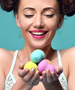 Essencell Cosmetic Pro Makeup Blender Sponges 2pc Pack - Easily Blend Liquid Foundation,Highlight and Contour-Flawless Sponge Applicator 2 Count (Pack of 1) 22 41d2AZHYomL