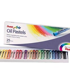 Pentel Arts Oil Pastel Set, 5/16 x 2-7/16 Inch, Assorted Colors, Set of 25 1 Count (Pack of 25) 17 41d2VDGb9FL