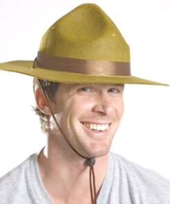 Olive Green Park Ranger/Mountie/ Smokey Bear Hat-One Size Fits Most Adults 11 41dEjxIpOL