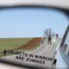 BERRYZILLA Objects in Mirror are Zombies Decal - Walking Zombie Bio Hazard Scary Dead Outbreak Response Black Etched Glass Vinyl Funny Sticker 2 41dGxZjxEYL