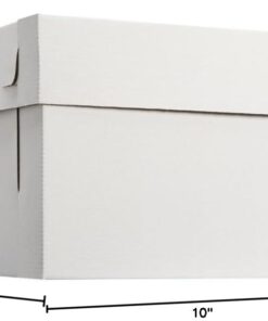 W PACKAGING WPCKB108 10x10x8 White/Kraft Plain 8" Deep Cake Box W/Window, E-Flute (Pack of 25) 9 41dOnU0GrXL