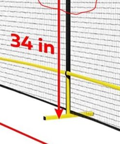 A11N Portable Pickleball Net System, Designed for All Weather Conditions with Steady Metal Frame and Strong PE Net, Regulation Size Net with Carrying Bag Yellow,black 34 41dYkkmLwGL