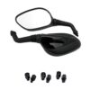 MMG Powersports Adjustable Mirror Set, 8mm RH/RH Thread, Flat Black, for mid size Motorcycles Scooters, Includes Conversion Adapter Kit to 10mm and Both RH/RH and RH/LH Thread (4237) 22 41dewd5kNeL