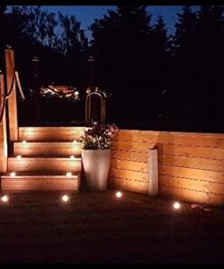 FVTLED Low Voltage LED Deck Lighting Kit Stainless Steel Waterproof Outdoor Landscape Garden Yard Patio Step Decoration Lamps LED In-ground Lights, Pack of 10(Warm White) 20 41e5E0yLgKL