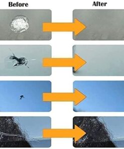 Rain-X 600001 Windshield Repair Kit - Quick And Easy Durable Resin Based Kit for Chips and Cracks, Good For Round Damage Below 1" In Diameter And Cracks Smaller Than 12" In Length, BLUE,YELLOW Pack of 1 Clear 38 41e8ux4EsL