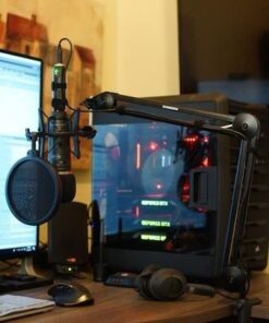 Samson MBA28 28” Broadcasting Microphone Boom Arm for Podcasting and Streaming,Black 28" 49 41eKc0hxkuL