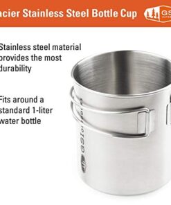 GSI Outdoors Glacier Stainless Steel Bottle Cup I Lightweight Cup or Pot for Travel, Camping and Backpacking - 24 oz Large (Pack of 1) 26 41ec1zKSZPL