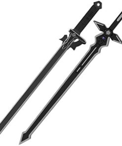 Armory Replicas™ - Titan Attack Kirito's Dark Repulser Elucidator Sword Set - Stainless Steel, Vibrant Colors, Exclusive Combos for Sword Art Online Anime Enthusiasts Black Sword Set