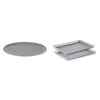 Calphalon Pizza Pan with Holes, 16-Inch Nonstick Round Pizza Crisper, Dishwasher Safe, Silver & Baking Sheets, Nonstick Baking Pans Set for Cookies and Cakes, 12 x 17 in, Set of 2, Silver Pizza Pan + Baking Pans Set