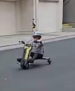 Razor PowerRider 360 – Electric Tricycle, Up to 9 mph, Welded Steel Fork, 12V Powered Ride-On for Ages 8 and Up, Black, Yellow 30 41g JYkZOL