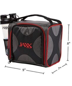 Fit & Fresh Jaxx Fit Pack Meal Prep Bag, Standard, Red & Black, Polyester 21 41g55I5O2oL
