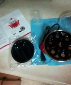 Chefman Electric Egg Cooker Boiler Rapid Poacher, Food & Vegetable Steamer, Quickly Makes Up to 6, Hard, Medium or Soft Boiled, Poaching/Omelet Tray Included, Ready Signal, BPA-Free, Red 39 41glu5INpOL 3