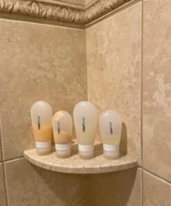 LiquiSnugs Premium - 100% Guaranteed Leak Proof Silicone Travel Bottles For Toiletries - TSA Approved Container. Premium Range Travel Shampoo Bottles with Suction Cups and Adjustable Labels 28 41gnMOxHjuL