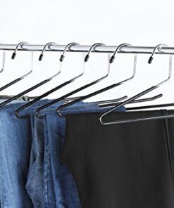 Jeronic Pant Hangers, 20 Pack Steel, Black, 20 Count 42 41gylHZ3YPL