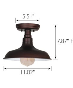 Design House 519884 Kimball 1 Light Semi Flush Mount Ceiling Light, Bronze Coffee Bronze 1 Count (Pack of 1) 31 41h0IUbO6RL
