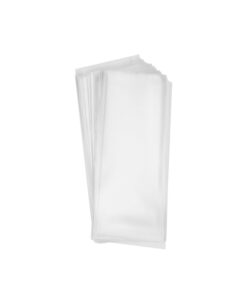 Alternative view of 200 Clear Small Narrow Candy Cello Treat Bags 2x10 with 4" Twist Ties 6 Mix Colors - 1.4mils Thickness OPP Poly Bags for Birthday Favor Candles Pretzel Icy Candy Popsicle (2'' x 10'') 2'' x 10''
