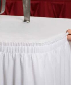Surmente Tablecloth 14 ft Polyester Table Skirt for Weddings, Banquets, or Restaurants(White) … …… 14ft 1 Pack White 22 41hE pFXe2L