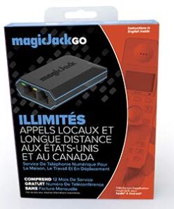 magicJackGO 2017 VOIP Phone Adapter Portable Home and On-The-Go Digital Phone Service. Make Unlimited Local & Long Distance Calls to The U. S. and Canada. NO Monthly Bill. 2017 (1 Pack) 33 41hIITblT3L