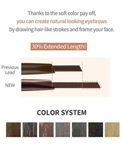 ETUDE Drawing Eye Brow 0.25g #1 Dark Brown | Long Lasting Eyebrow Pencil | Soft Textured Natural Daily Look Eyebrow Makeup 1 Count (Pack of 1) 22 41iTHeNXisL