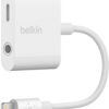 Belkin RockStar Lightning Audio Cable and Charger for iPhone 14, 13, 12, 11, 10 - White 3.5MM Audio + Lightning Charge Lightning Connector 3 41ijln2ZWjL