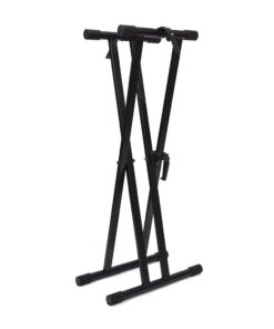 RockJam Xfinity Heavy-Duty, Double-X, Pre-Assembled, Infinitely Adjustable Piano Keyboard Stand with Locking Straps 38 41iremnHgXL
