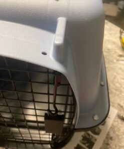 Petmate Two-Door Small Dog Kennel & Cat Kennel, Top Loading or Front Loading Pet Carrier, Made with Recycled Materials, 24 inches in Length For Pets up to 15 Pounds, Made in USA 24.1"L x 16.8"W x 14.5"H BLUE 22 41jEvDYCDUL