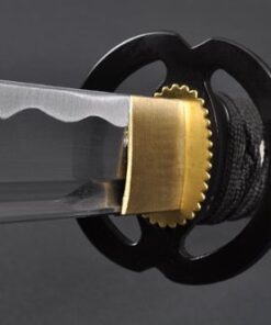 Handmade Sword - Aluminium Alloy Unsharpened Iaido Training Katana/Wakizashi Sword, Handmade, Full Tang, Black Scabbard (Musashi Wakizashi) 17 41jcycM7Z6L