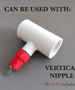 10 PVC Tee for Threaded Red Chicken Nipples Or Threaded Brass Rabbit Nipples 18 41jzKLK8GFL