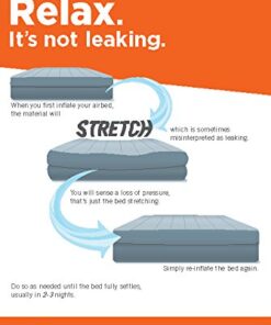 Intex Comfort Dura-Beam Airbed Internal Electric Pump Bed Height Elevated (2020 Model) Twin (300 Lbs) Mid Rise (13") 42 41k4hZhXVL