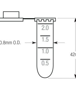 Globe Scientific 111568 Polypropylene Graduated Microcentrifuge Tube with Snap Cap, Round Bottom, Natural, 2mL Capacity, Pack of 1000 13 41kdDRCxD L