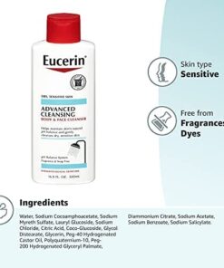 Eucerin Advanced Cleansing Body & Face Cleanser - Fragrance & Soap Free for Dry, Sensitive Skin - 16.9 fl. oz Bottle 15 41l ZAtfIQL