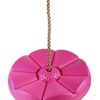 SUMMERSDREAM Disk Seat Swing Daisy Disc Monkey Swing Rope Tree Swing (Pink) Pink