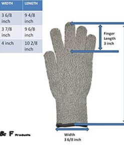 G & F 57100L CUTShield Classic level 5 Cut Resistant Gloves for Kitchen,Food Grade Cut Resistant Gloves, Large., Grey Plain Palm 13 41l8YKG5BL
