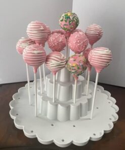 Nordic Ware 50008 Tiered Cake Pop Display Stand, Holds 37 pieces, White 32 41lTN5h4iL 1