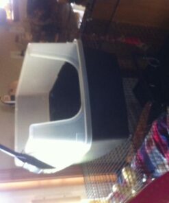 IRIS USA Open-Top Cat Litter Box with Shield and Scoop, Black Regular 44 41la1GrZmSL