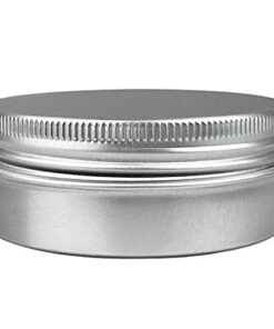 JOYWENG 24 Pack (2 Oz/60ml) Screw Top Round Aluminum Tin Cans, Metal Tin Storage Jar Containers with Screw Cap for Lip Balm, Cosmetic, Candles, Salve, Make Up, Eye Shadow, Powder, Tea 22 41lnC UdeeL