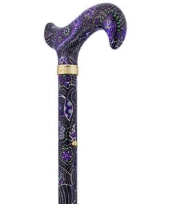 Purple Majesty Adjustable Folding Designer Derby Cane with Retractable Ice tip 13 41m bGDor0L