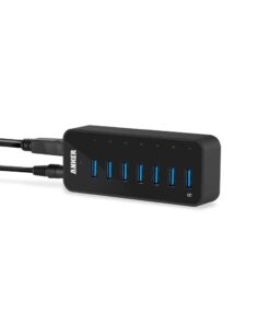 Anker 7-Port USB 3.0 Data Hub with 36W Power Adapter and BC 1.2 Charging Port for iPhone 7/6s Plus, iPad Air 2, Galaxy S Series, Note Series, Mac, PC, USB Flash Drives and More 32 41m3sUmFQZL