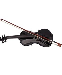Teekland 4/4 Size Acoustic Violin for Beginner with Fiddle Case/Bow/Rosin (Black) Black 11 41mCdZ7IFBL