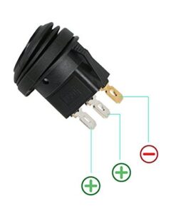 Alternative view of Linkstyle 5PCS 12V 20A Car Truck RV Rocker Round Toggle, LED Switch 3 Pins On-Off Control Waterproof Lighted On/Off Boat Marine Rocker Switch for 20mm Mounting Hole (Blue) Blue