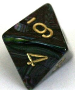 Chessex 27499 Polyhedral Dice, Lustrous Shadow with Gold 7-Die Set CHX, Multicolor 22 41mOAhtOYL