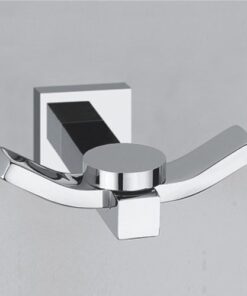 Alternative view of LightInTheBox Two Hooks Towel Robe Hooks Wall Mount Bathroom Accessory Set Towel Bar Cloth Holder Chrome Finish Style2